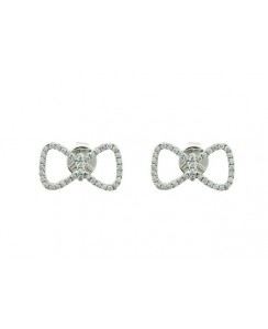 Ribbon Earring with Diamond 18K