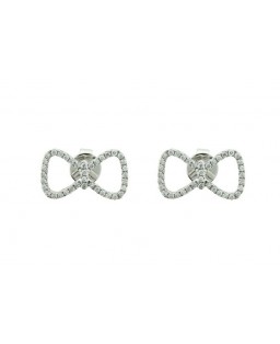 Ribbon Earring with Diamond 18K