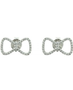 Ribbon Earring with Diamond 18K