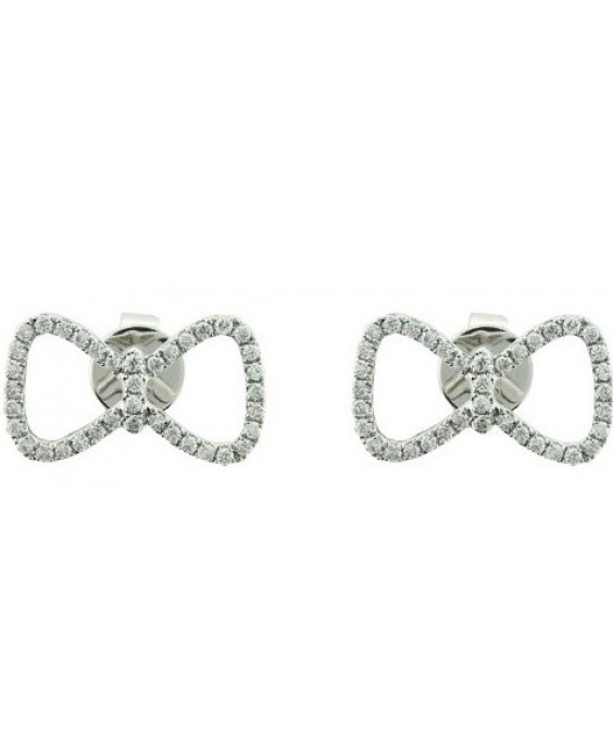 Ribbon Earring with Diamond 18K