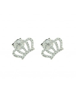 Crown Earring with Diamond 18K