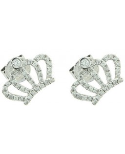 Crown Earring with Diamond 18K