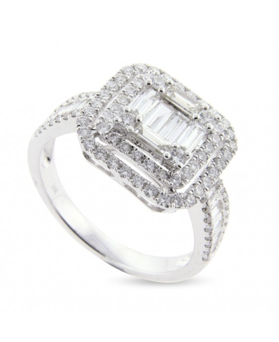 Ring with Baguette Diamond 18K