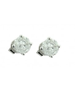 Earring with Pie Cut Diamond 18K