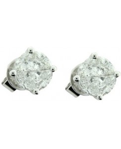 Earring with Pie Cut Diamond 18K