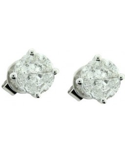 Earring with Pie Cut Diamond 18K