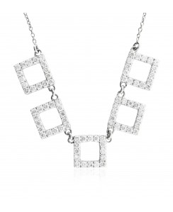 18K Necklace With Diamond 