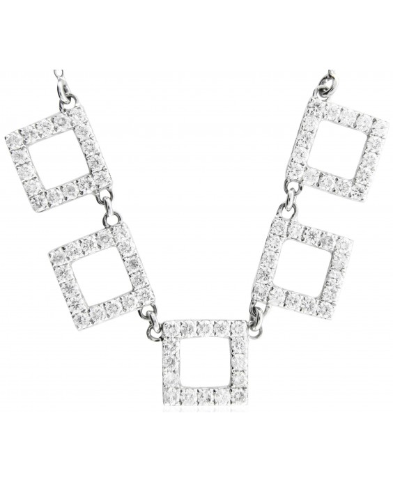 18K Necklace With Diamond 