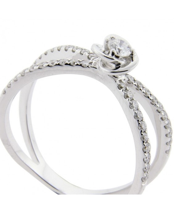 Split Shank Ring with Diamond 18K