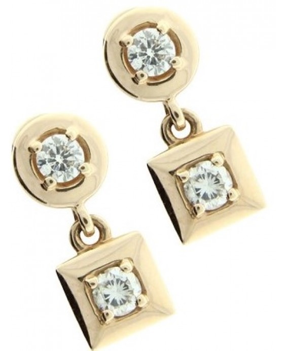 Dangling Earring with Diamond 18K