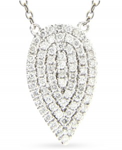 Leaf Diamond Necklace 14K