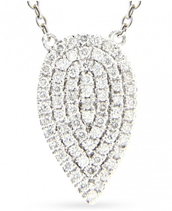 Leaf Diamond Necklace 14K